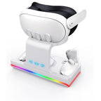 Navor Charging Dock or Oculus Meta Quest 3 VR Headset and Controllers [ White ]