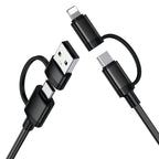 navor 4-in-1 USB C Fast Charging Cable 60W PD, USB-A/USB-C to USB-C/Lightning Multi Charger Cord