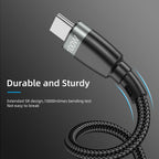 navor 100W USB-C to USB-C Charging Cable, Nylon Charging and Data Transfer Cord