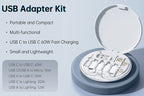 navor 60W USB-C/USB-A/Micro-USB/Charging Cable Kit Slim Travel Organizer Storage Box