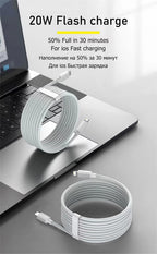 NAVOR 6ft USB-C to Lightning Cable, Fast Charging PD Cord, Durable Tangle-Free
