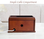 Multi Device Wooden Charging/Docking Station & Organizer with Drawer