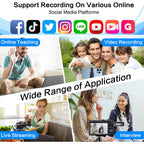 navor Wireless Lavalier Microphone Dual Clip-On for Compatible iPhone Android Camera
