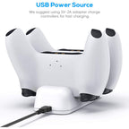 navor PS5 Controller Charger Station, Fast Charging Dual USB-C Dock for PlayStation 5