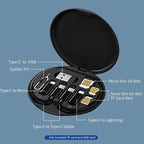 navor 60W USB-C/USB-A/Micro-USB/Charging Cable Kit Slim Travel Organizer Storage Box
